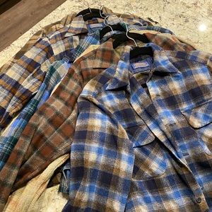 A few Pendleton Wool Shirts size Medium